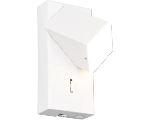 Biele LED nástenné svietidlo s nastaviteľnou hlavou svetla