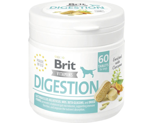 Maškrty pre psov Brit Care Vitamins Digestion 60 ks Brit Vitamins tablety na trávenie pre psov, 60 kusov