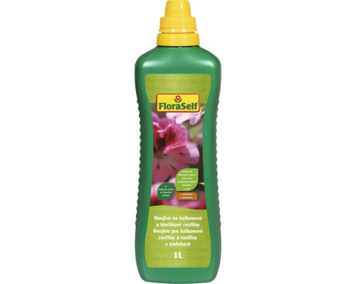 Hnojivo na balkónové a vedierkové rastliny FloraSelf 1 l FloraSelf Tekuté hnojivo pre balkónové a črepníkové rastliny, 1 liter
