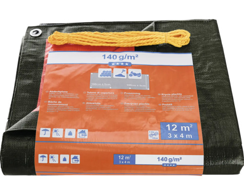 Krycia plachta 3 x 4 metre s povrázkom