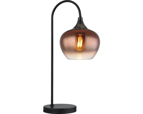 Stolová lampa Globo 15548TG MAXY E27 40 W čierna/sklo