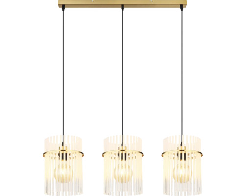 Závesné svietidlo s tromi žiarovkami a dekoratívnymi prvkami