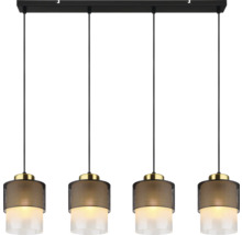 Luster Globo 15709-4H OLGA 4x E27 60 W čierny/mosadz