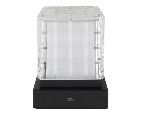Kubická stolná lampa s USB portom