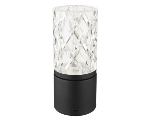 Dekoratívna stolová lampa s krištáľovým sklom a LED