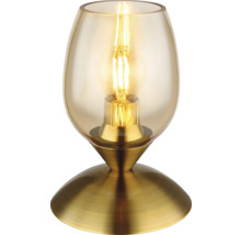 Stolová lampa Globo 24007M KUWAITA E14 25 W brúsená mosadz/jantár