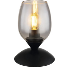 Stolová lampa Globo 24007S KUWAITA E14 25 W čierna/dymové sklo