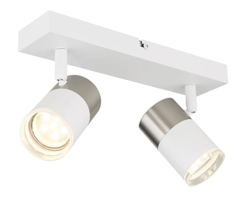 Dvojplameňové LED stropné svietidlo s otočnými spotmi