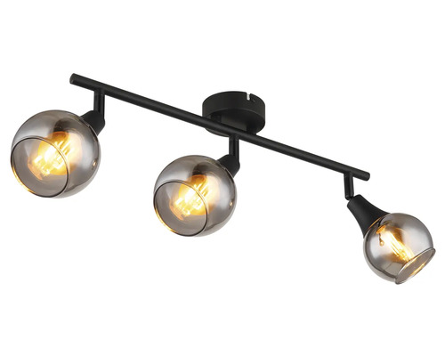 Stropné svietidlo s tromi ramenami a okrúhlymi tienidlami