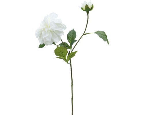 Umelá kvetina georgína 64 cm biela