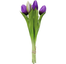 Kytica tulipánov so zelenými stonkami a listami
