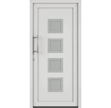 Vchodové dvere so štyrmi štvorcovými výrezmi a držadlom