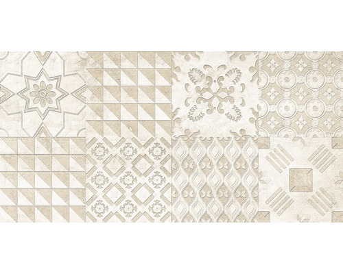 Obklad imitácia betónu patchwork STONE beige 25x50 cm Dekoratívna obkladačka s rôznymi vzorovými prevedeniami pre interiér