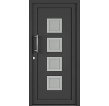 Vchodové dvere so štyrmi štvorcovými sklenenými panelmi