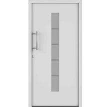 Biele interiérové dvere so sklenenou výplňou a kľučkou