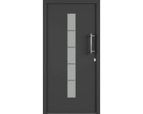 Vchodové dvere so sklenenou vložkou a madlom