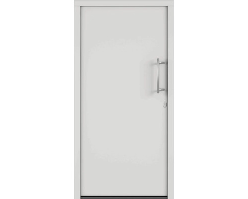 Biele interiérové dvere s nerezovou kľučkou