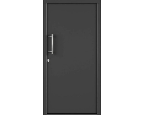 Sivé vchodové dvere s kľučkou