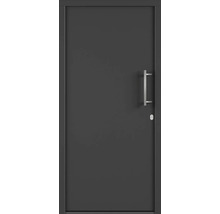 Sivé vchodové dvere s kľučkou a zámkom