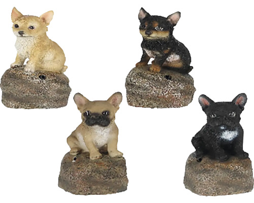 Dekoratívne figúrky s motívmi psov na kameni