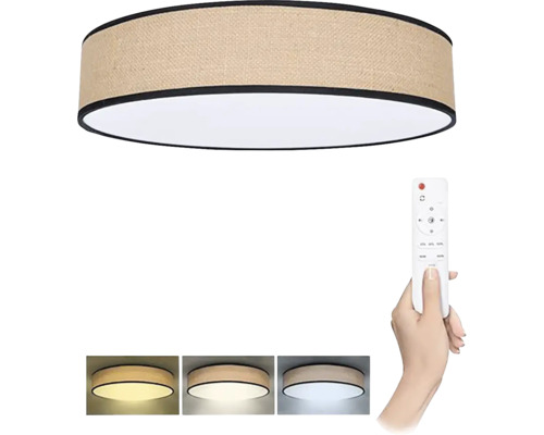 LED stropné svietidlo Solight WO8003 Brownie 48 W 3360 lm 3000-6000 K ratan s diaľkovým ovládaním