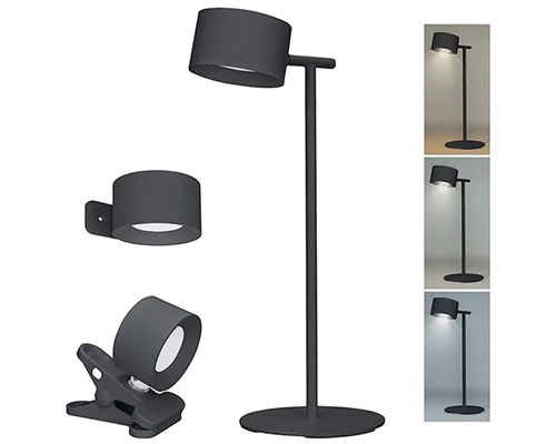 LED stolová lampa Solight WO68-B 3v1 4 W čierna
