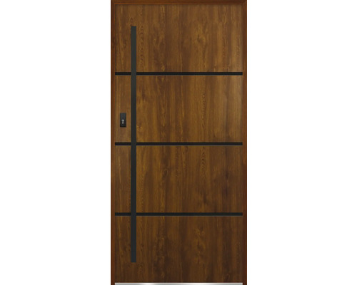 Drevené dvere s horizontálnymi a vertikálnymi ozdobnými prvkami