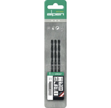 HSS špirálový vrták Alpen Ø 3 mm DIN 338 RN, 3 kusy