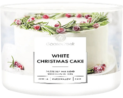 Vonná sviečka v skle Goose Creek WHITE CHRISTMAS CAKE 0,41 kg