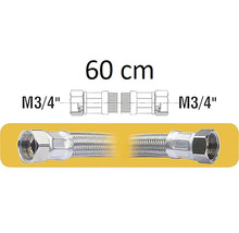 Flexibilná pancierová hadica s dĺžkou 60 cm a s pripojením M3/4 palca