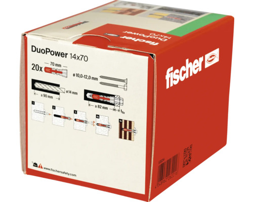 Hmoždinka Fischer DuoPower 14x70, balenie 20 kusov
