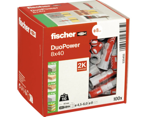 Hmoždinka Fischer DUOPOWER 8x40 mm 100 ks