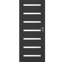 Interiérové dvere so šiestimi presklenými otvormi a súpravou kľučiek