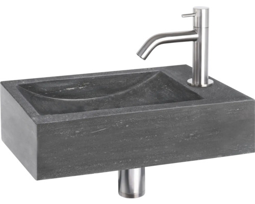 Umývadlo z kameňa s vodovodnou batériou