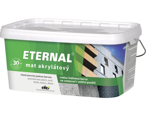 Univerzálna farba Eternal mat akrylátový RAL 7016 antracit 2,8 kg Vedro s matnou akrylátovou farbou na rôzne povrchy