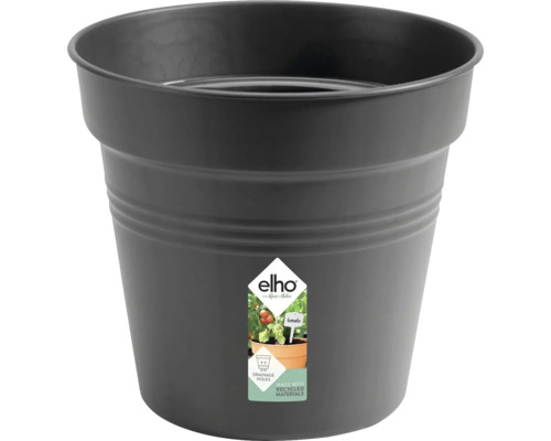 Kvetináč plastový elho Green Basics Ø 40 x 37 cm čierny