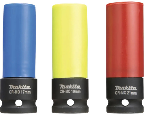 Sada nástrčných kľúčov Makita s rozmermi 17 mm, 19 mm a 21 mm