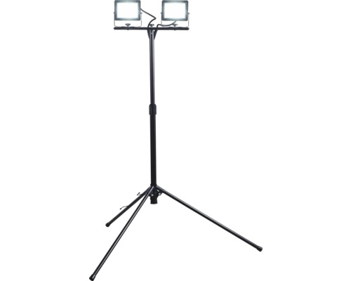 Dvojitá stavebná lampa so statívom pre použitie na staveniskách