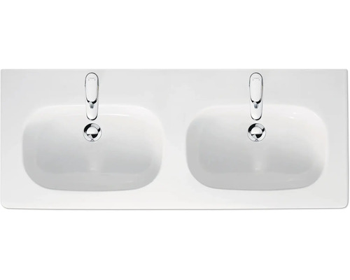 Dve keramické umývadlá na dosku s batériou do kúpeľne