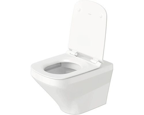 Závesné WC s hlbokým splachovaním, otvoreným splachovacím kruhom a WC sedadlom
