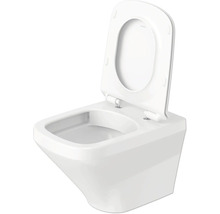 Závesné WC s hlbokým splachovaním, otvoreným splachovacím kruhom a WC sedadlom