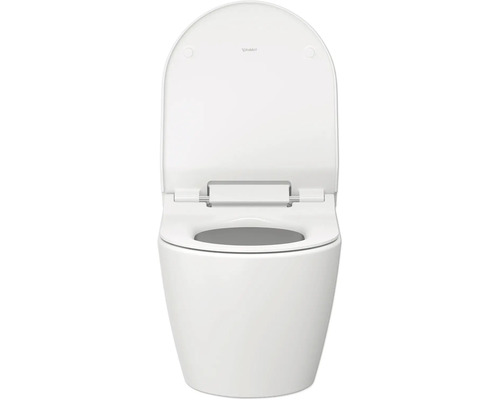 Závesné WC s hlbokým splachovaním, otvoreným splachovacím kruhom a WC sedadlom