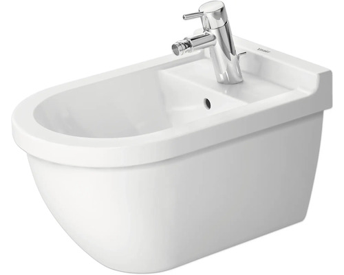 Závesný bidet zo sanitárnej keramiky s armatúrou