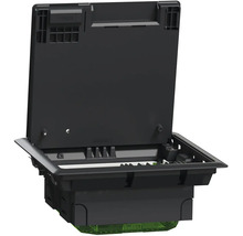 Podlahová krabica s otvoreným vekom pre elektroinštaláciu