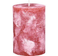 Valcová stĺpová sviečka s rustikálnou textúrou