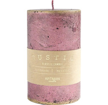 Rustikálna stĺpová sviečka s papierovou páskou a nápisom