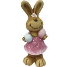 Dekoratívny veľkonočný zajačik so šatami a vajíčkami ako veľkonočná dekorácia