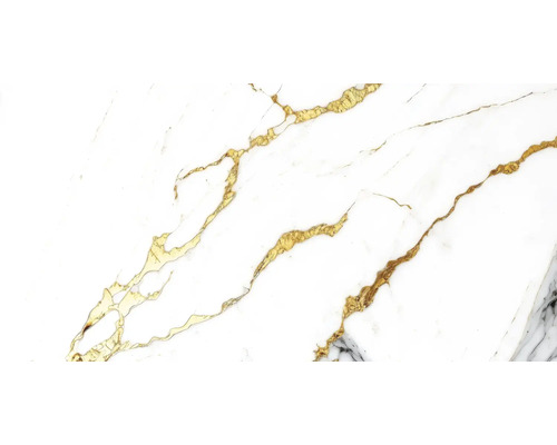 Dekoratívna dlaždica s mramorovou štruktúrou a zlatými žilami