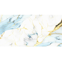 Dlažba imitácia mramoru GOLD Newton Aqua 60x120 cm