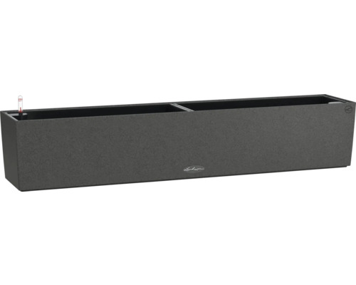 Tmavosivý kvetináč s ukazovateľom hladiny vody